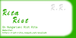 rita rist business card